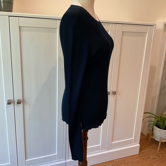 Rag & Bone Crew Neck Ribbed Sweater in Navy Size Medium - Picture 6 of 15